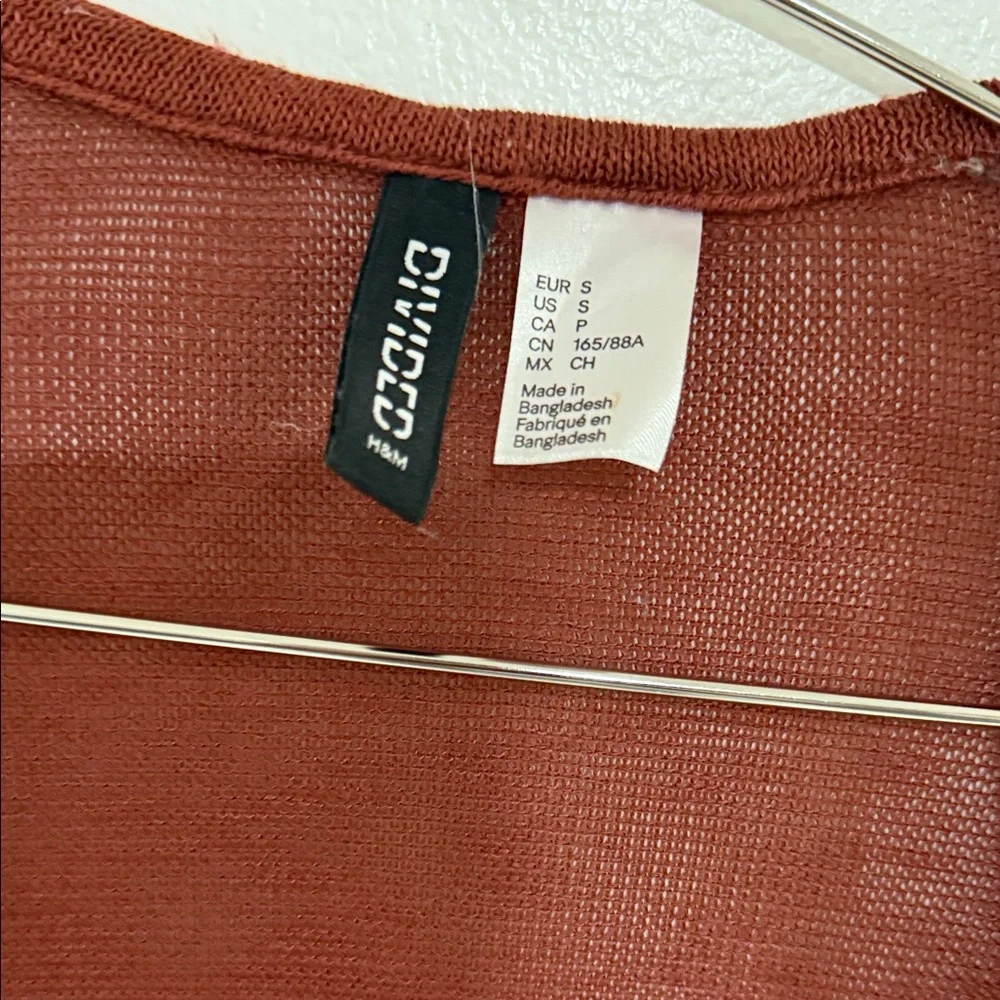 Rust Open Front Cardigan - Picture 3 of 3